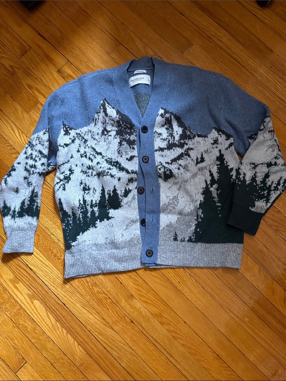 Blue Mountain-Scenic Cardigan Sweater